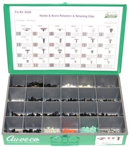 AUVECO 6548 Honda & Acura Retainers & Retaining Clips24 Varieties,404 Pieces - Picture 1 of 2