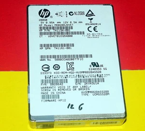 741161-001 HP 200 GB 2,5" 12 Gb/s SAS SSD MO0200JDVET HUSMM8020ASS20 741134-001 - Imagen 1 de 1