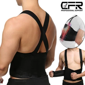 Correa de soporte de cintura lumbar lumbar de elevación pesada con tirantes funciona - Imagen 1 de 16