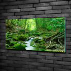Glas-Bild Wandbilder Druck auf Glas 100x50 Deko Landschaften Bach im Wald