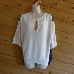 Suéter 3.1 Phillip Lim Gris Crema Bloques de Color Manga Corta o 3/4 Talla L Algodón - Imagen 1 de 8