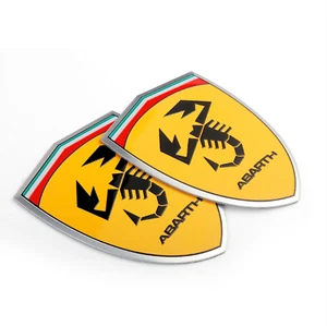ABARTH Ferrari Scudo 3D Adesivo Distintivo Metallo Grafica Decalcomania 595 500 695 Punto 124 - Foto 1 di 5