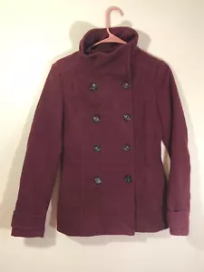 H&M kastanienbrauner doppelreihiger Pfauenmantel Damen Größe 6 - Bild 1 von 8