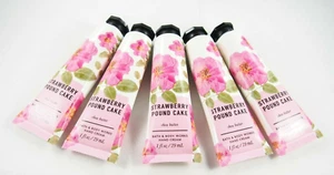(5) Bath Body Works Pink Strawberry Pound Cake Shea Butter Hand Cream 1oz Lot - Picture 1 of 6