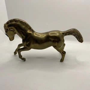 VINTAGE MCM BRASS GALLOPING HORSE EQUESTRIAN FIGURINE ( SEE DESCRIPTION) - Picture 1 of 6