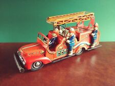 Seltener 1950er Hadson Japan Feuerwehr Blechspielzeug Tin Toy Bandai