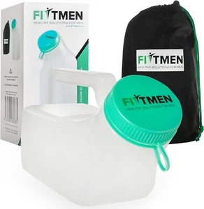 Mens Urine Bottle with Spill Proof Lid 1000ml with Discreet Carry Bag - Pee..... - Picture 1 of 4