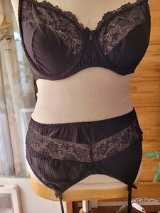Dessous-Set schwarz m. Spitz, Plus-Size, originalverpackt, Gr. 4XL/5XL,stretchig - Bild 1 von 4