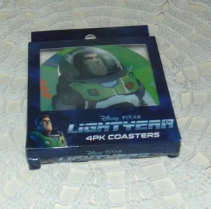 Disney Pixar Lightyear Coasters New in Box 4 Pack - Picture 1 of 2