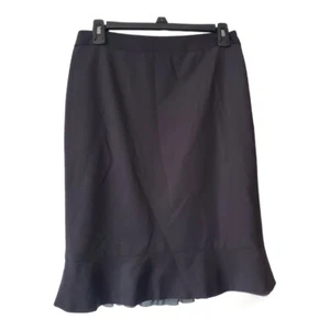Ann Taylor Black Pencil Skirt With Ruffle Detail NWOT SIZE 4 - Picture 1 of 6