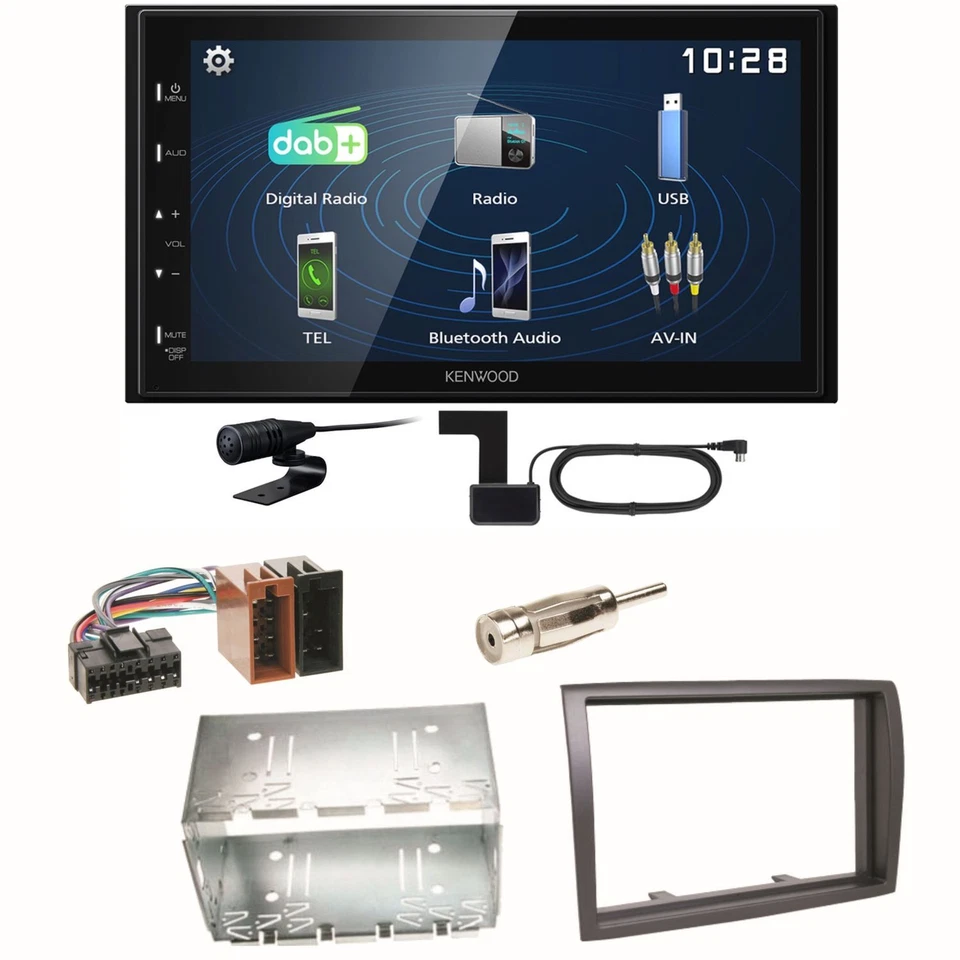 Kenwood DMX129DAB DAB+ Bluetooth USB Einbauset für Fiat Ducato Boxer Jumper - Bild 1 von 1
