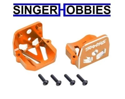 Soportes de motor Traxxas 7760-ORNG 6061-T6 aluminio naranja anodizado X-Maxx/XRT TRA1 Foto 1 de 2