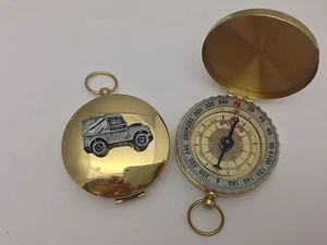 4X4 Series 1 SWB ref112 pewter effect car emblem on a Golden Compass - Picture 1 of 1