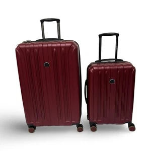Delsey Paris Accelerate 2-Piece 30" & 22" Carry-On Hardside Luggage Set in Red - Picture 1 of 11