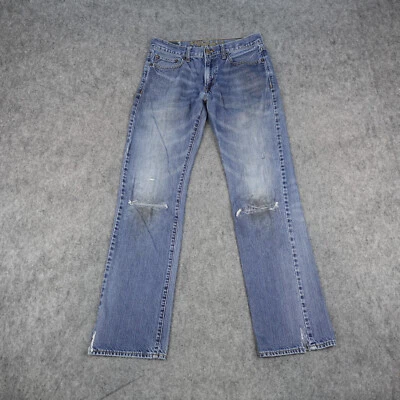 Pantalones de mezclilla American Eagle para hombre 30x34 azul originales rectos desgastados grunge Foto 1 de 4