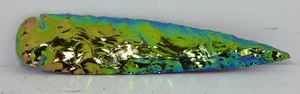 TITANIO AURA CUARZO CRISTAL PUNTA DE FLECHA OBSIDIANA 5.5" X 1.25" - Imagen 1 de 1
