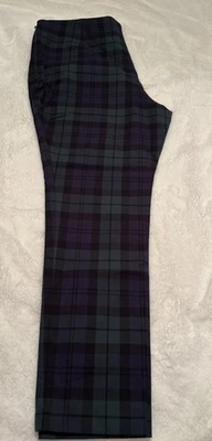 Pantalones Lands' End Blackwatch Pierna Ajustada Tiro Medio Azul Marino Verde A Cuadros Talla 18 Nuevos sin Etiquetas Foto 1 de 4