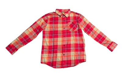 Camisa de franela de manga larga Hurley para niños jóvenes Santa Cruz roja con botones talla: XL Foto 1 de 4