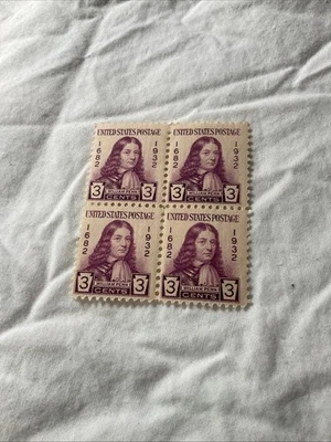 U.S.-(-1932-)-Sc.#724-PENNSYLVANIA,250th.ANNIVERSARY BLOCK Of 4-Stamps-MNH#11 - Image 1 of 2