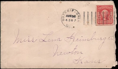 Guthrie Oklahoma Territory to Newton KS, 1904 - Изображение 1 из 2