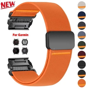 Nylon Watch Band Strap For Garmin Fenix E 8 7 7X 6 6X 5 5X Tactix Epix Enduro 3 - Picture 1 of 21