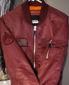 FBRK Boomer Military Sergeant Style Flag Patch Jacket Men Size Small - Picture 1 of 7