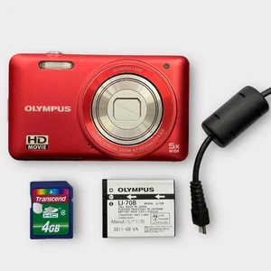 Red camera Olympus VG-130 Digital Camera + card + usb - Picture 1 of 6