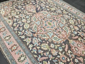 6x8 Large Vintage Handmade Black Organic Bedroom Area Rug Carpet, 77"x102" - Picture 1 of 14