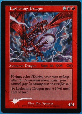 Lightning Dragon (Prerelease) FOIL Urza's Saga Promos PLD CARD (505427) ABUGames - Image 1 of 2