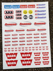 10th scale RC Rock Crawler Stickers Decals off road trail 4x4 - Picture 1 of 1