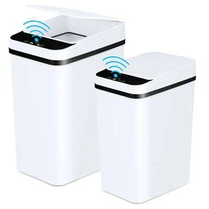 2-Pack 2.2/4 Gal Touchless Motion Trash Cans - Waterproof, Smart Design for Home - Picture 1 of 40