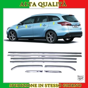 Strisce Cromate Sotto Finestrini 8 pz ACCIAIO Per FORD FOCUS III SW 2010 al 2018 - Imagen 1 de 9