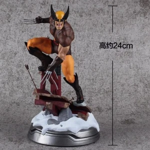 Statua X-Men Wolverine 2 Teste PVC Figura Nuova Senza Scatola 24cm - Foto 1 di 6