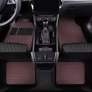 Car Mats Diamond Luxury Car Mats for Women,Faux Leather Automotive Floor Mats Al - Picture 1 of 8