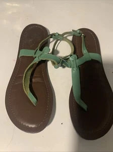 Matisse Damen Sandalen Größe 9M grün Leder Riemen Schnallenverschluss Made in Italy - Bild 1 von 8