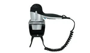 Used Wall Mount Ionic Hair Dryer Dual Watt 3 Spd GreenSense, Black and Silver - Picture 1 of 1