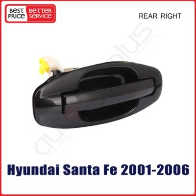 Manija de puerta exterior trasera derecha lado pasajero negra para Hyundai Santa Fe 01-06 Foto 1 de 4