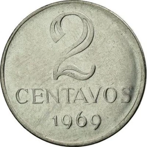 Brazil | 2 Centavos Coin | Effigy | Km:576.1 | 1969 - 1975 - Picture 1 of 8