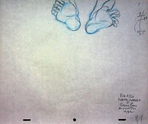 FIRE & ICE 1982 Brian RAY Signed Hand Drawn Production SUBHUMAN Pencil  #RB - Picture 1 of 2