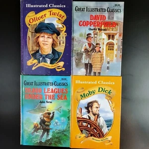 3 New, 1 Used Hardcover Great Illustrated Classics Children's Books, Best Ones!  - Imagen 1 de 6