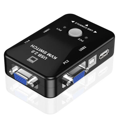 Switch Box Selector VGA Switch Box 2 Port Usb Kvm Schalter Video SVGA Switchbox - Bild 1 von 4