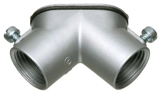 Arlington HL5000, 1/2", fundido a presión, 90D, codo de tracción de conducto rígido/EMT, 1 pieza Foto 1 de 1