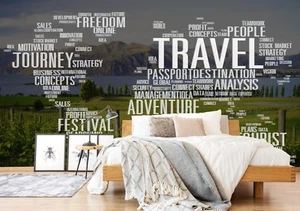 3D Travel Word 834 Wallpaper Mural Paper Wall Print Indoor Murals CA Summer - Picture 1 of 5