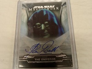 STAR WARS MASTERWORK CLIVE REVILL EMPEROR PALPATINE SIGNATURE ON CARD