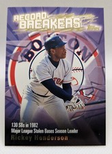 2003 Topps Record Breakers #RH1 Rickey Henderson 1 Red Sox 