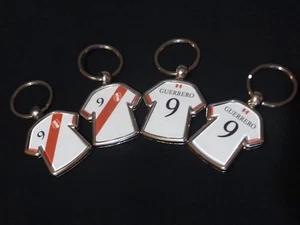 World Cup Peru soccer jersey keychain Guerrero #9 - Picture 1 of 4