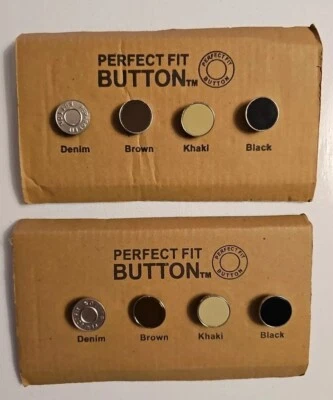 Set of 4 Pair Perfect Fit Button Waistline Extender Jeans Jackets Buttons - Image 1 of 4