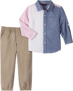 Tommy Hilfiger Boys Cotton Shirt & Pants Set 24 Months NWT - Picture 1 of 1