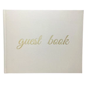 NEW Guest Book for Showers, Reception, Wedding, Vacation Home Gold Foil Edges - Picture 1 of 10