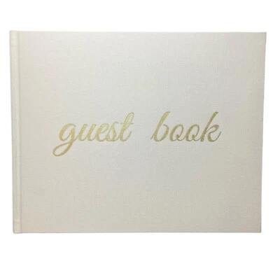 NEW Guest Book for Showers, Reception, Wedding, Vacation Home Gold Foil Edges - Image 1 of 4